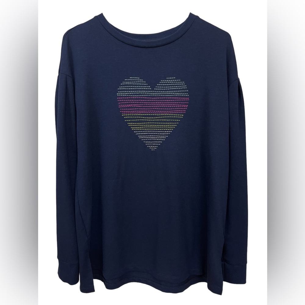 Crown & Ivy | Women's Crew Neck Sweatshirt | Navy | Size M